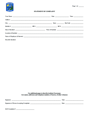 Citizen Complaint Form Website