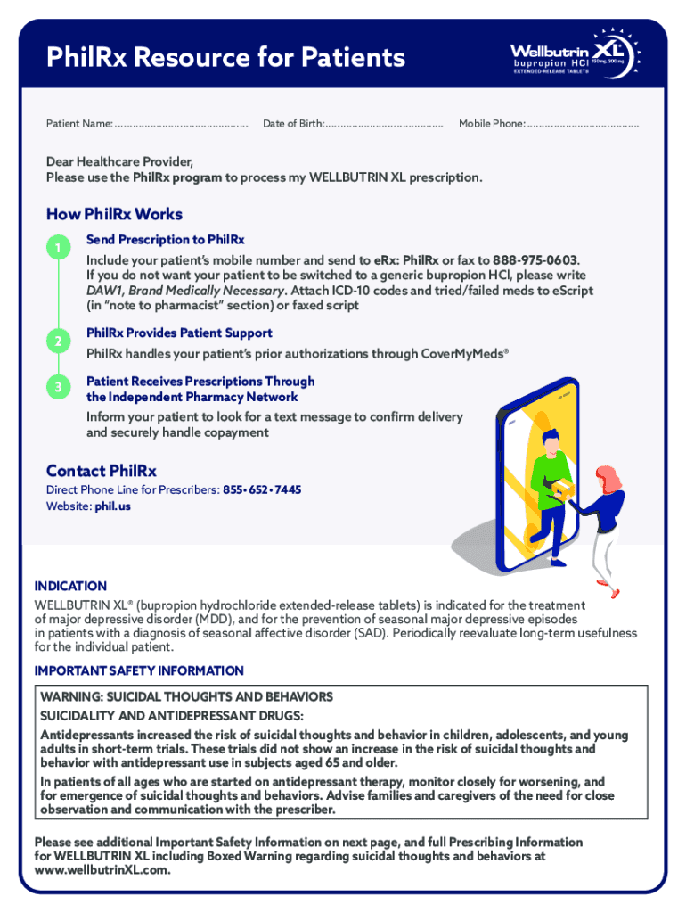 Fillable Online WXL.0051.USA.20 Request PhilRx Form Fax Email Print