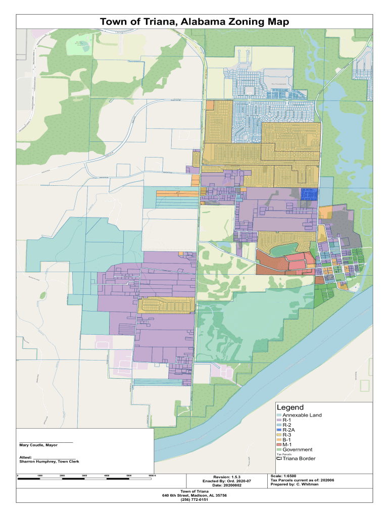 Fillable Online Town of Triana, Alabama Zoning Map Fax Email Print pdfFiller