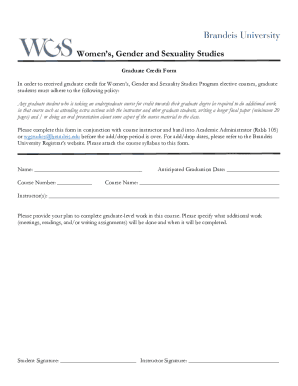 Fillable Online Graduate Certificate: Gender Sexuality and Women #39 s Fillable Online Graduate Certificate: Gender Sexuality and Women #39 s