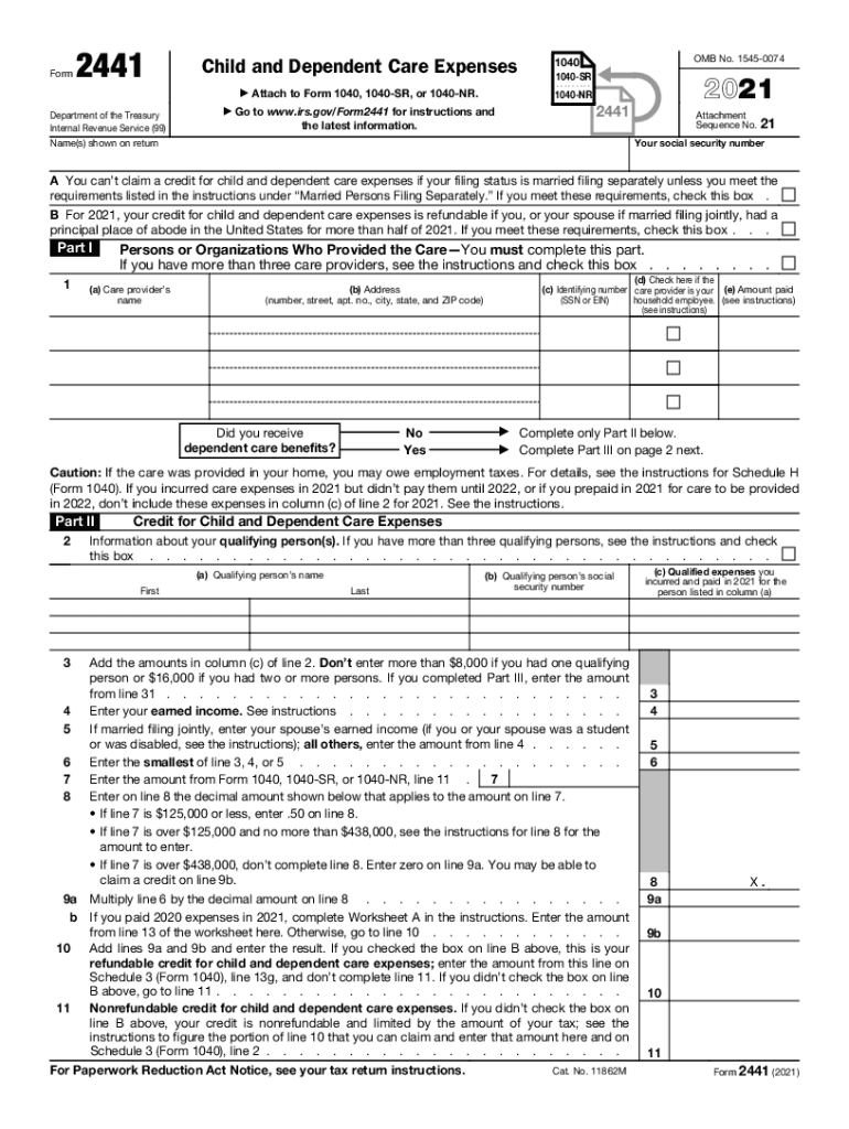 Form 2441 Instructions 2023 Printable Forms Free Online