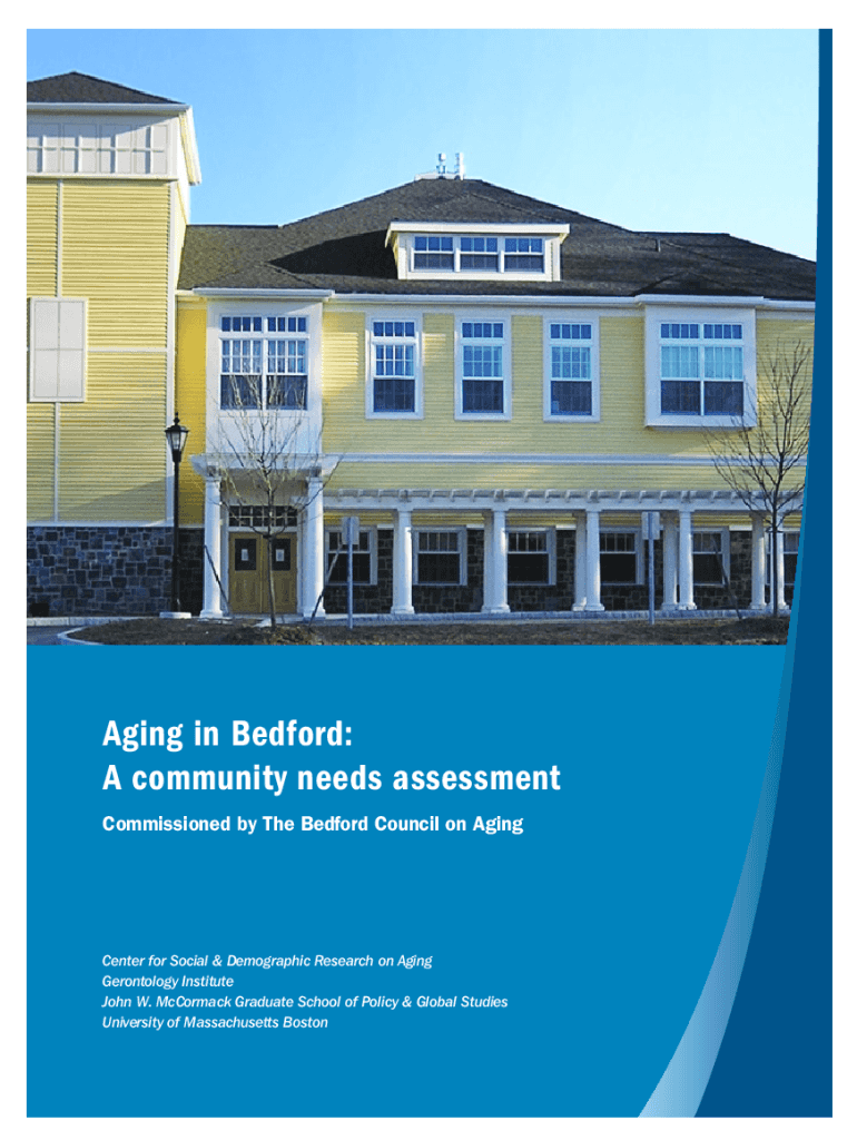 Fillable Online Aging in Reading, Massachusetts A community needs