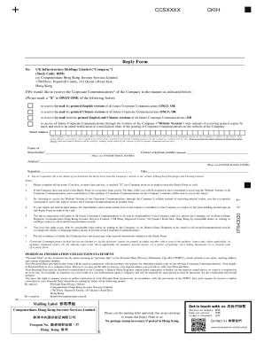 Fillable Online CK Infrastructure Holdings Limited Fax Email Print