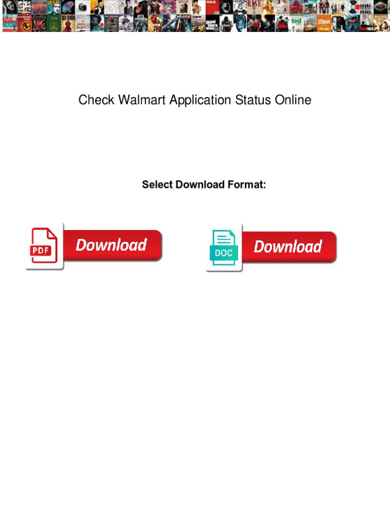 Fillable Online Check Walmart Application Status Online. Check Walmart