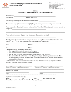 AUTHORIZATION FOR USE OR DISCLOSURE OF ... - Dignity Health