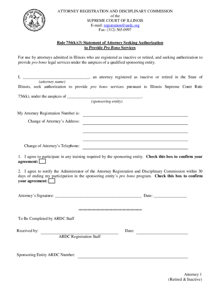 Fillable Online Attorney Registration and Disciplinary Commission of