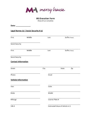 IRS Donation Form