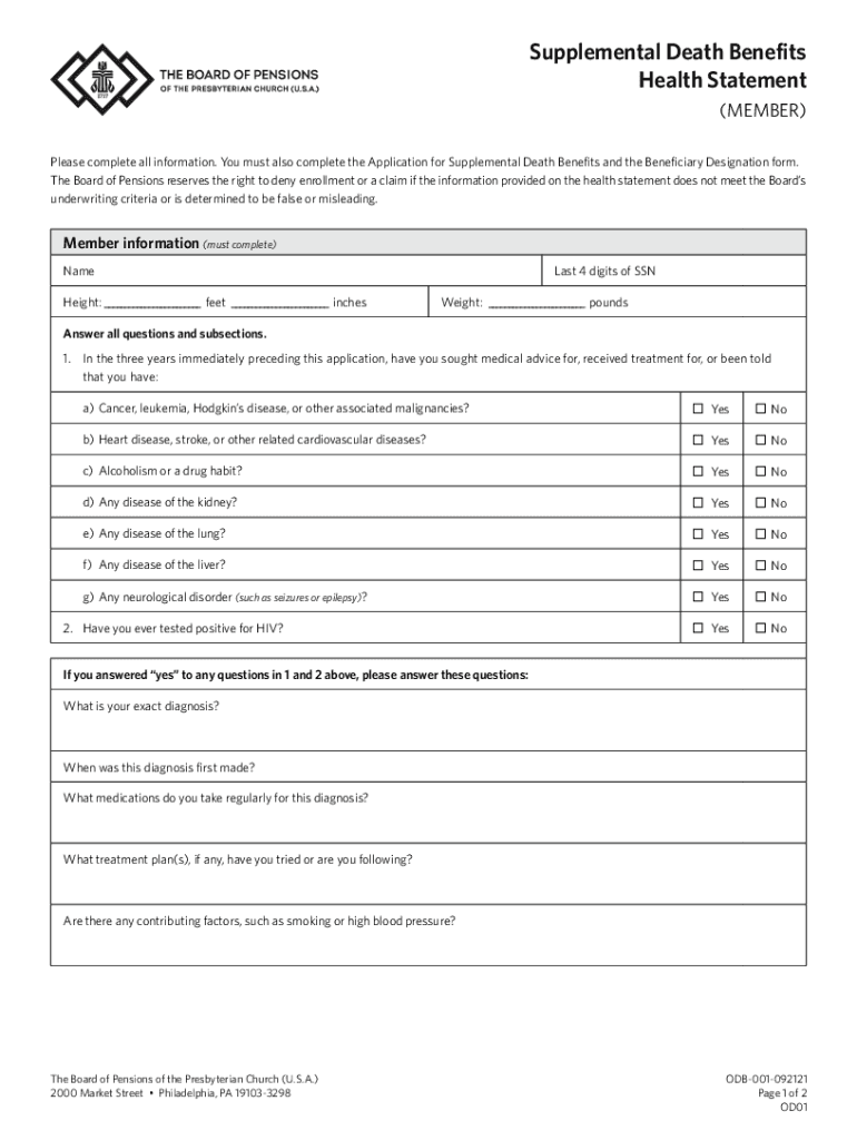 Fillable Online Application for Death Benefits OPM.gov Fax Email