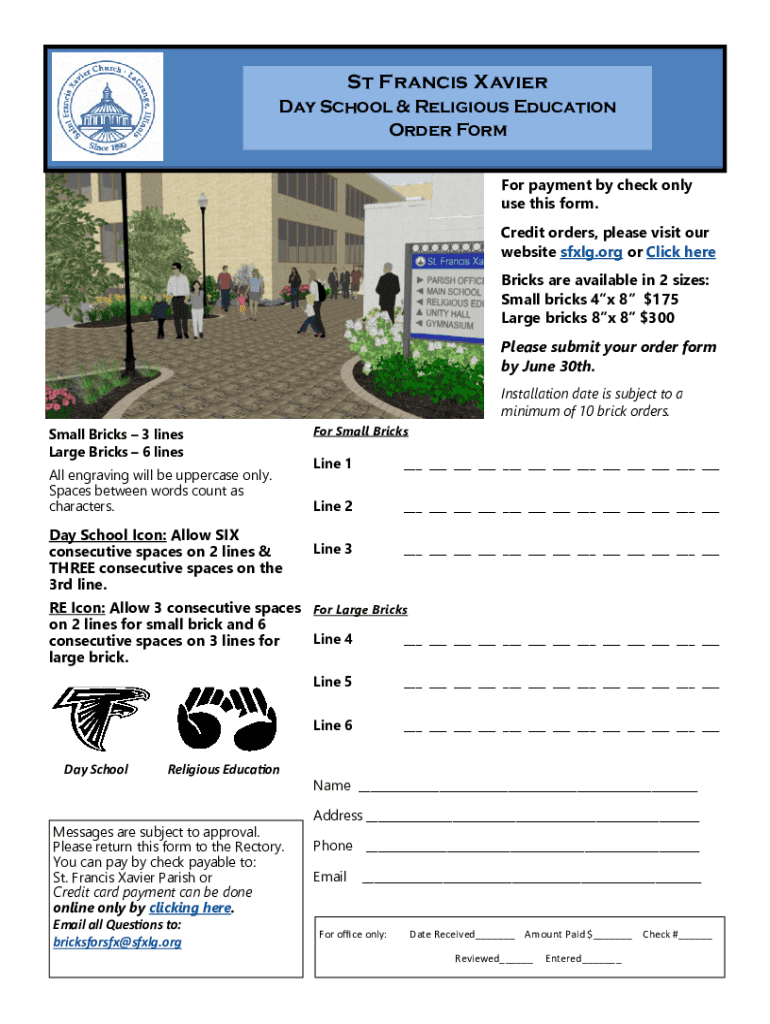 Fillable Online Class of 2026 to the Long Blue Line St. Xavier Fax Email Print