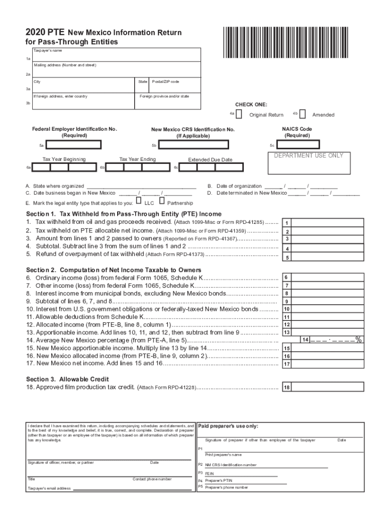 new mexico composite return Preview on Page 1