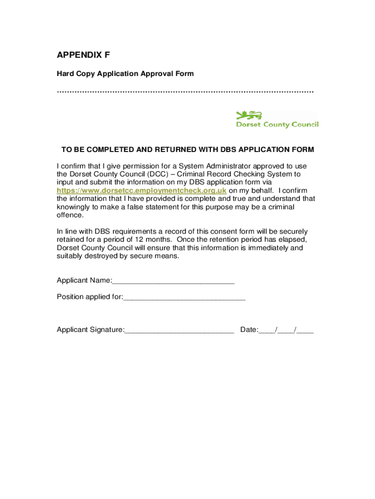 Fillable Online DBSApplicationConsentForm Fax Email Print pdfFiller