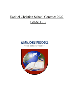 Contract Form 2022 Grade R Ezekiel Christian School
