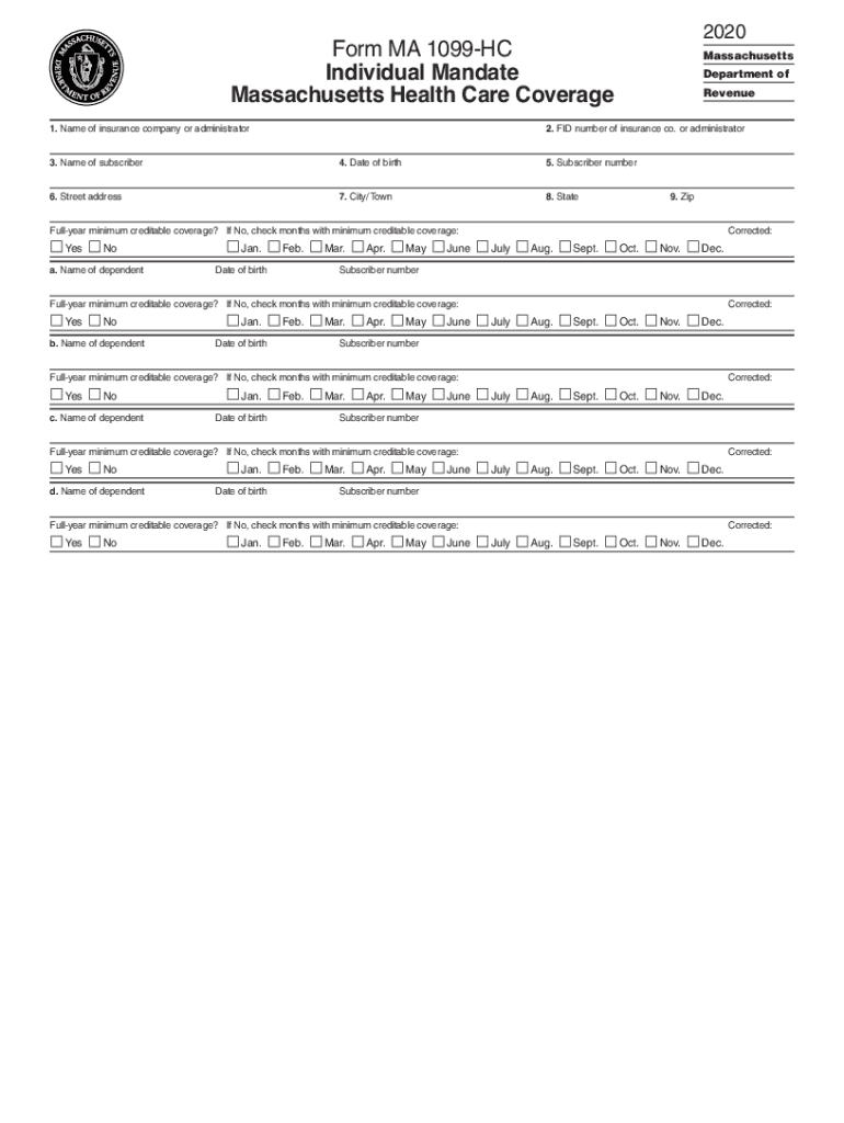 mass health tax forms Preview on Page 1