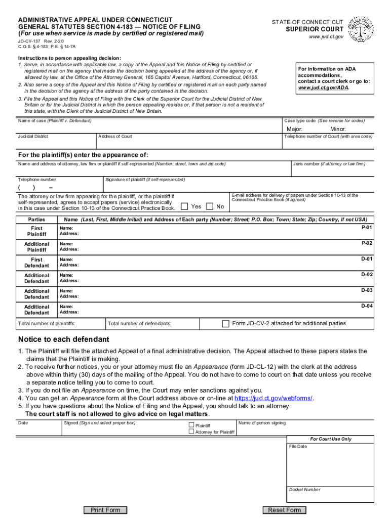 ct administrative appeal Preview on Page 1