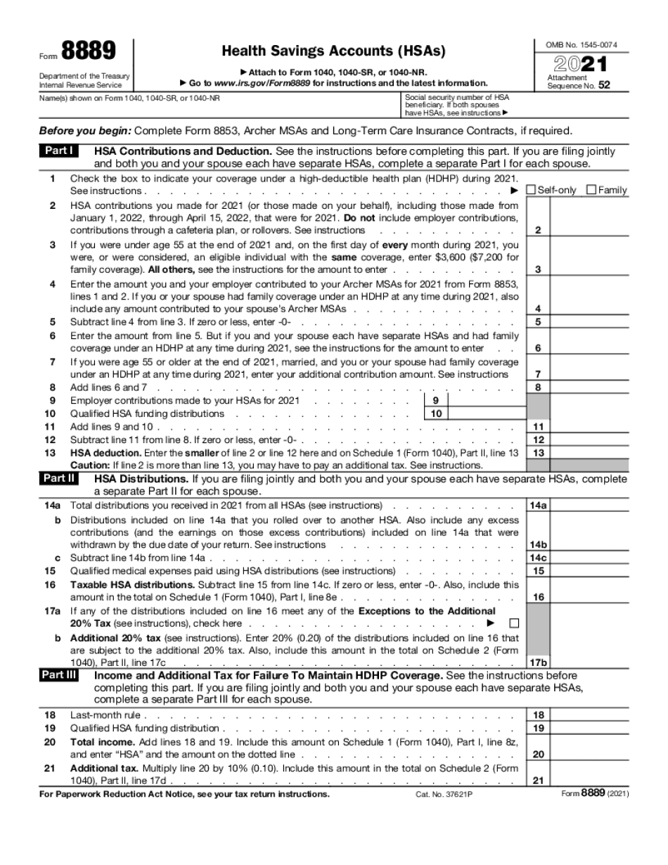 Form 8889 example