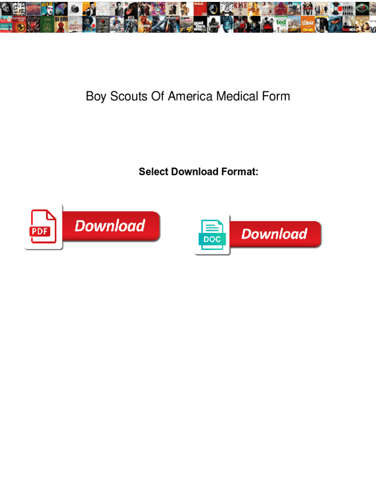 Fillable Online Boy Scouts Of America Medical Form. Boy Scouts Of