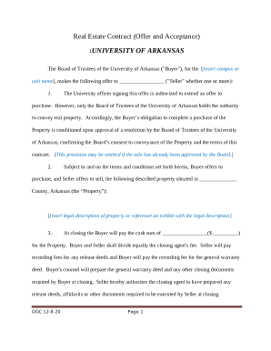 Real Estate Purchase Agreement (United States) Form - LawDepotReal Estate Purchase Agreement (United States) Form - LawDepotUniversity of Arkansas