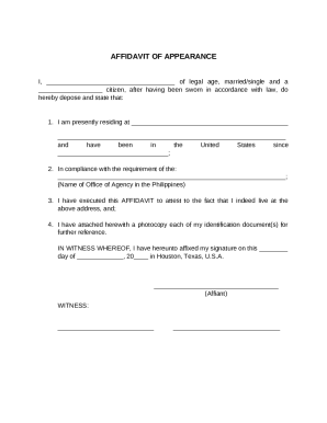 Affidavit for SSS Certificate of Appearance Doc Template pdfFiller Affidavit for SSS Certificate of Appearance Doc Template pdfFiller