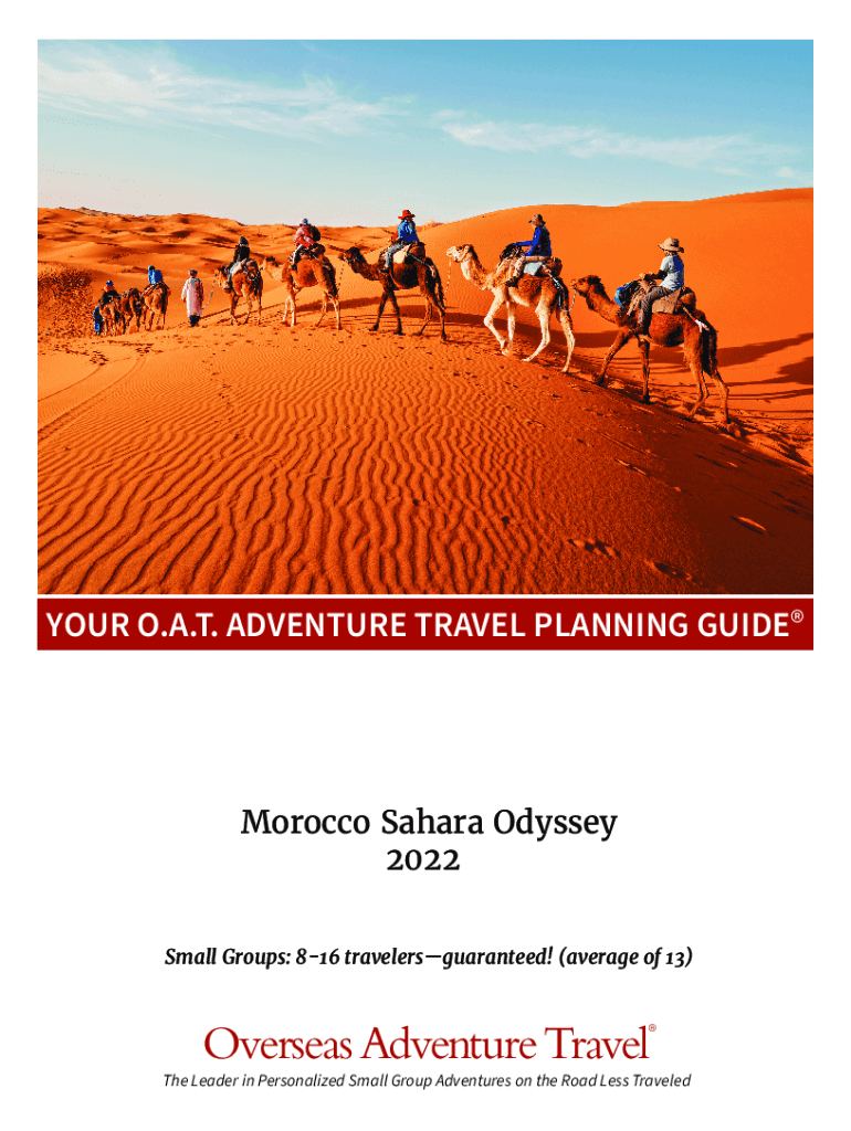 Fillable Online Moroccan Discovery Odysseys UnlimitedThe Small Group