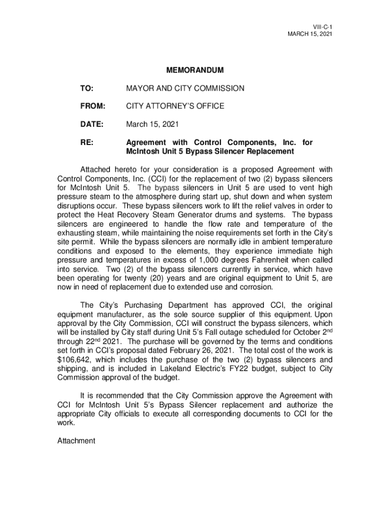 Fillable Online Fillable Online Agreement with ChemTreat, I City of
