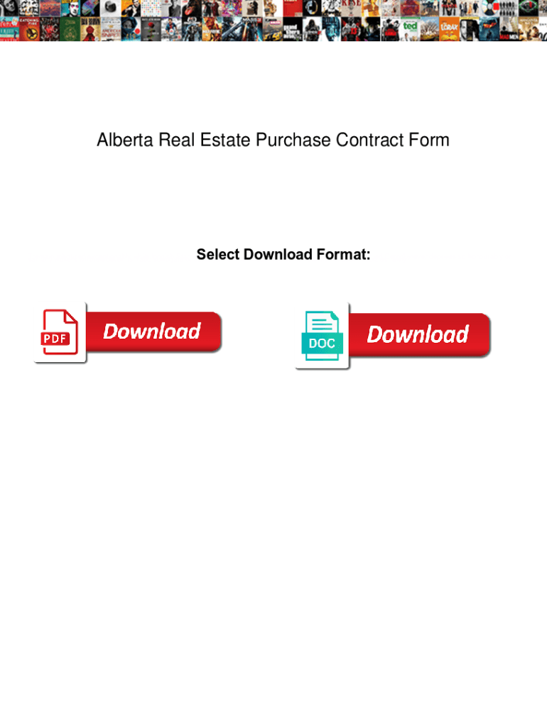 Fillable Online Alberta Real Estate Purchase Contract Form. Alberta