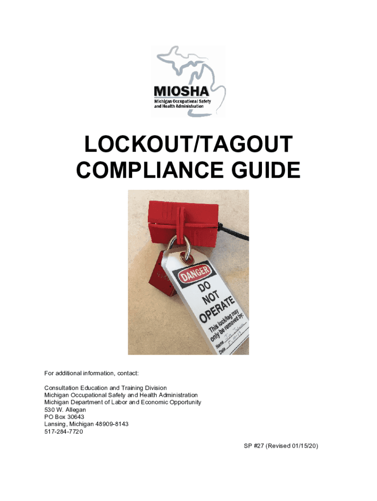 Fillable Online Lockout/Tagout Compliance Guide. Control of Hazardous ...