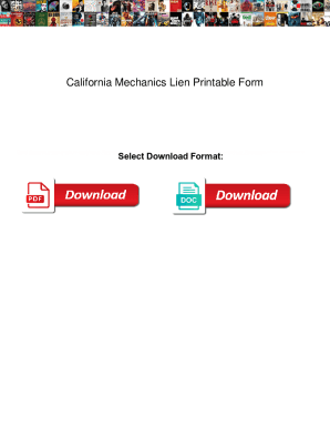 Fillable Online California Mechanics Lien Printable Form. California ...