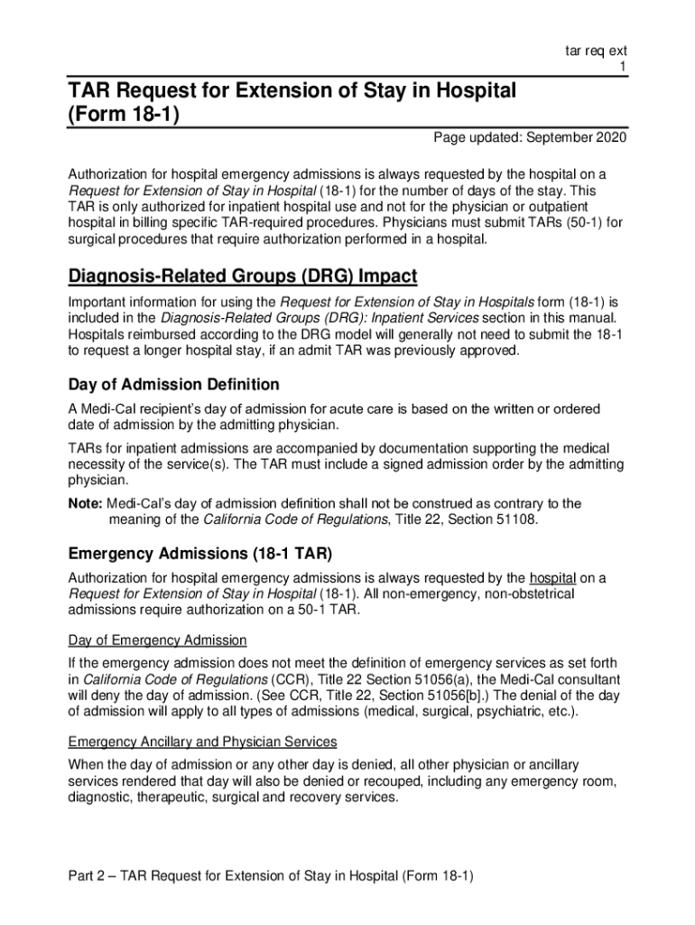 Fillable Online filesaccepttest medical ca TAR Request for Extension