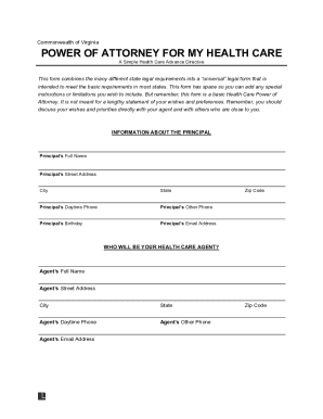 Health Care Power Of Attorney Form - ID:5dd83e8307251