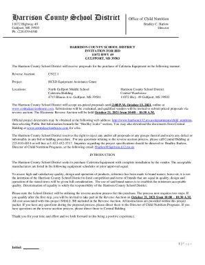 Harrison County School District Office of Child Nutrition