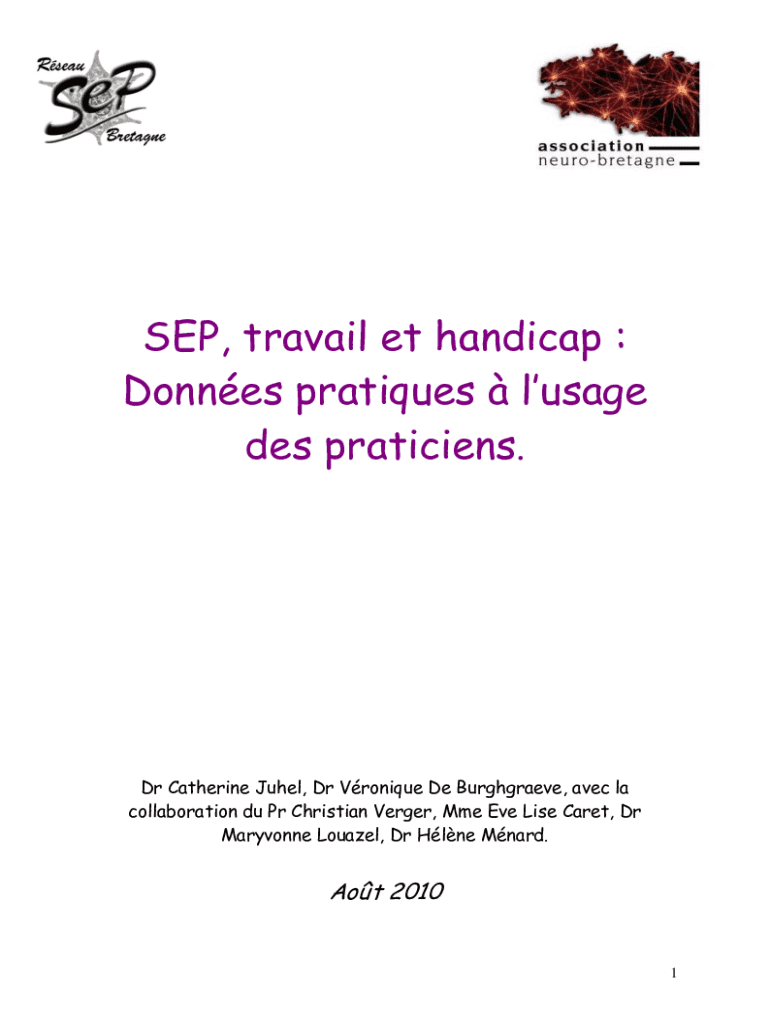 Remplissable En Ligne SEP, travail et handicap donnes pratiquesl — free download