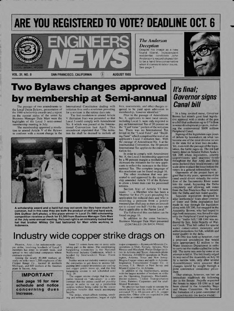 Fillable Online 1980 August Engineers News. 1980 August Engineers News