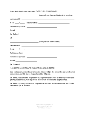 Modle de contrat : Contrat de location de terrain nu