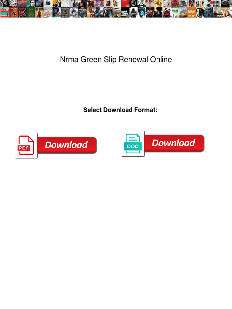 Fillable Online Nrma Green Slip Renewal Online. Nrma Green Slip Renewal Online harris Fax Email