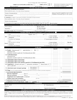Fillable Online facture de transport - ameli.fr Fax Email ...