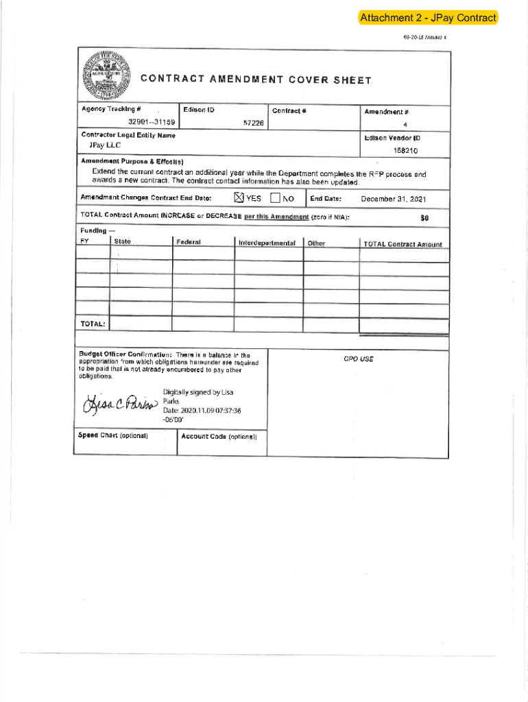 Fillable Online Attachment 2 - JPay Contract Fax Email Print - pdfFiller