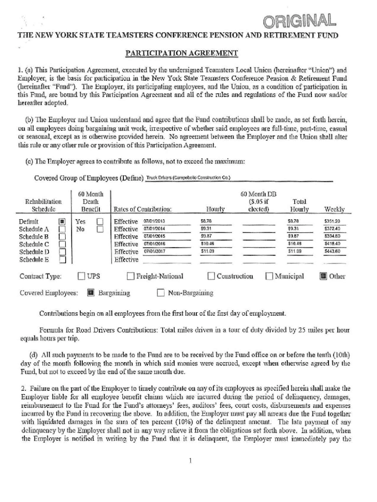 Fillable Online New York State Teamsters Conference Pension ...