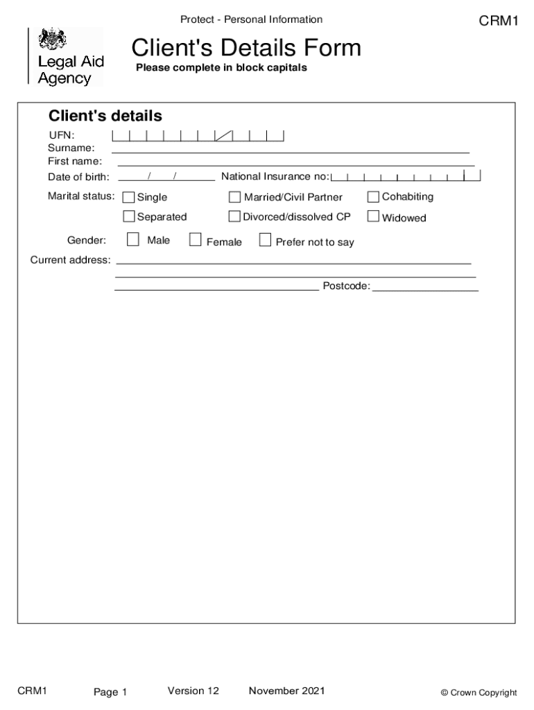 Fillable Online Fillable Online Criminal legal aid application forms GOV Fax Email Print