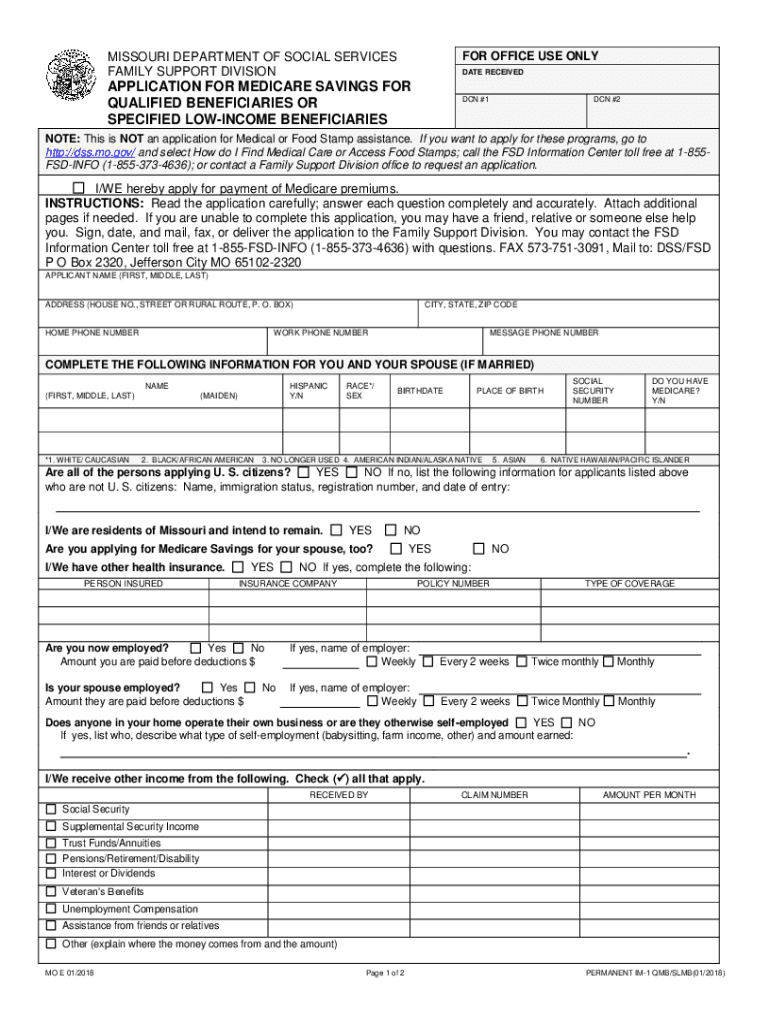 qmb application pdf Preview on Page 1