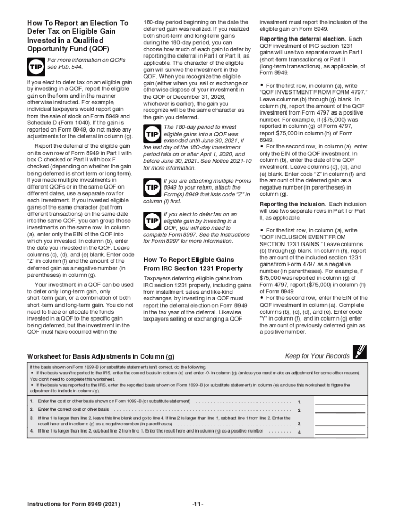 form 8949 instructions Preview on Page 1