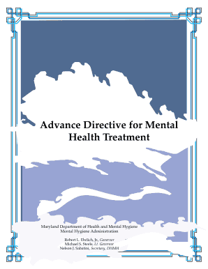 Advance Directive for Mental Health Treatment