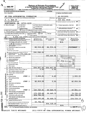 Form 990-PF 2012