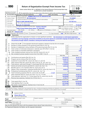 Form 990 Return of Organization Exempt From Income Tax
