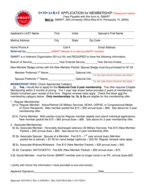 SMART Membership Application Form