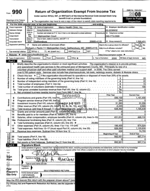 Form 990 Tax Return for Exempt Organizations