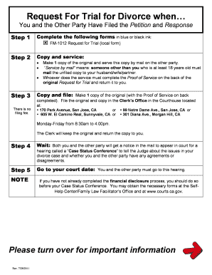 Request for Trial Form FM-1012
