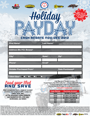 Omix-ADA Holiday Cash Rebate Form