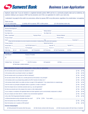 Business Loan Application Form