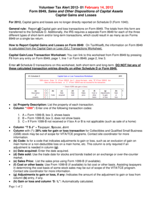 Form 8949 Capital Gains and Losses
