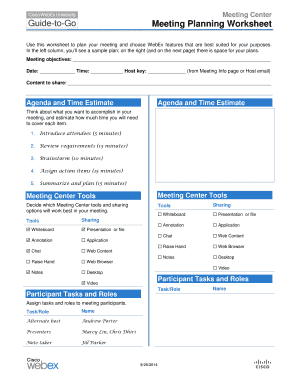 Meeting Planning Worksheet